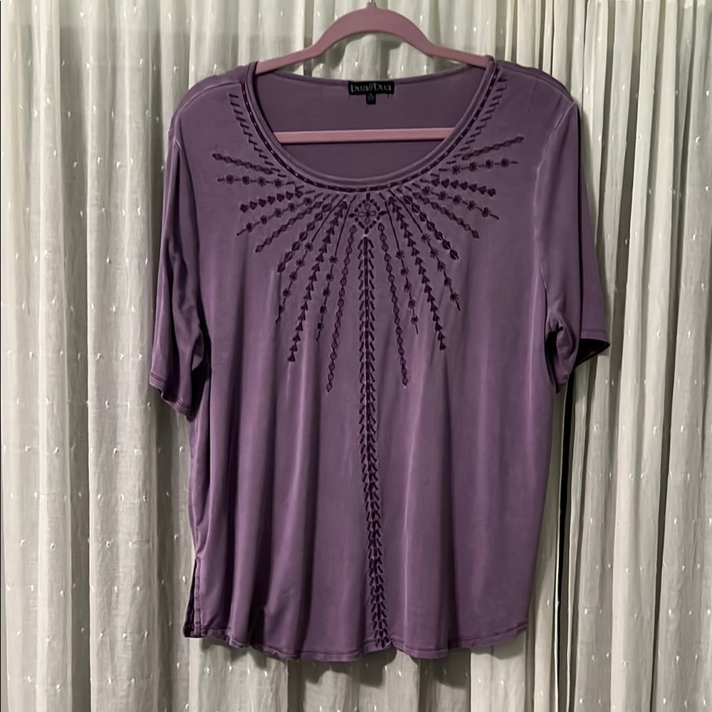 Women's Purple XL Embellished Top. Brand is bua bua.